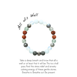 all is well stress and anxiety relief bracelet labradorite moonstone aquamarine fluorite rudraksha