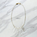 clear crystal quart necklace