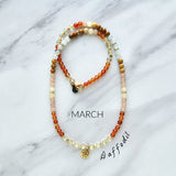 march birth flower necklace daffodil moxie malas