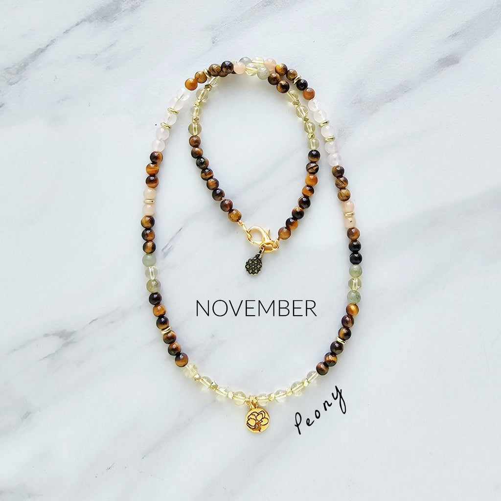 November - Peony | Necklace – Moxie Malas